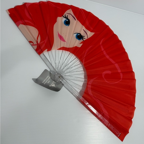 Little Mermaid Fan/Disney Ariel The Little Mermaid Retired Jumbo Hand Fan - Picture 13 of 14